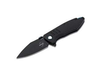 Böker Plus 01BO799 BEND vreckový nôž 6,6 cm, celočierna, GFN