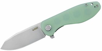 Kubey KU358C Master Chief vreckový nôž 8,7 cm, bledozelená Jade, G10, spona