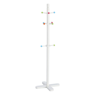 ZELLER Dětský stojanový věšák na oblečení bílý 38x38x124cm