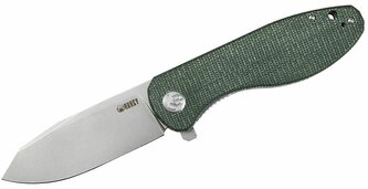 Kubey KU358I Master Chief vreckový nôž 8,7 cm, zelená, Micarta, spona