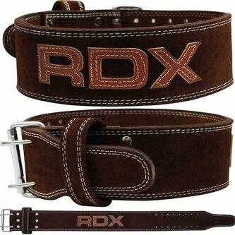 RDX Tréningový opasok BELT POWER BROWN, hnedý, veľkosť M