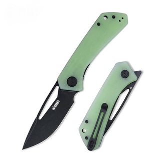 Kubey KU331E Thalia Black Jade vreckový nôž 8,3 cm, bledozelená, G10, spona