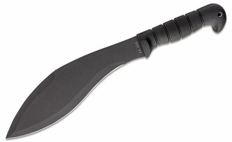 KA-BAR KB-1249 KUKRI MACHETE mačeta 29,9 cm, celočierna, Kraton, puzdro Cordura + koža