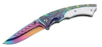 Herbertz 233511 vreckový nôž 8,5 cm, dúhová farba, nerez, akryl