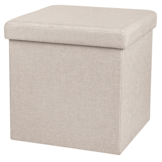 DOCHTMANN Taburet skládací, textilní béžový 38x38x38cm