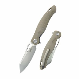 Kubey KB239J Drake vreckový nôž 9,5 cm, hnedá Tan, G10