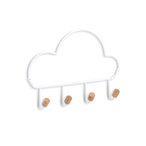 ZELLER Nástěnný věšák motiv oblaka 4 háčky 30x5x21,5cm