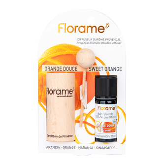 Difuzér provensálský dřevěný + éterický olej Aromaterapie 10 ml BIO   FLORAME