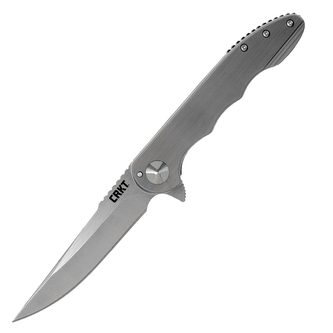 CRKT CR-7076 UP & AT 'EM™ SILVER vreckový nôž 9,2 cm, celooceľový