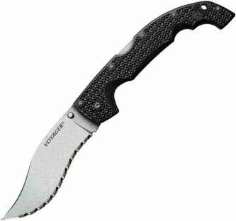 Cold Steel 29AXVS Extra Large Voyager Vaquero Serrated bojový nôž 14 cm, čierna, Griv-Ex, hliník Cold Steel 29AXVS Extra Large Voyager Vaquero Serrated bojový nôž 14 cm, čierna, Griv-Ex, hliník