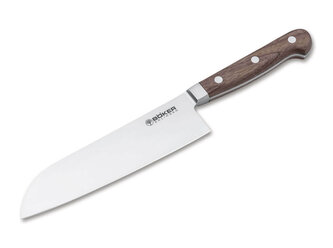 Böker Manufaktur Solingen 130905 Heritage Santoku šéfkuchársky nôž 17,8 cm, orech