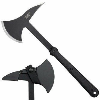 Cold Steel 80TPA3 Recon Hawk taktická sekera / tomahawk 680 g, celočierna, nylon, puzdro Secure-Ex