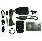 ESEE CAN-OD-KIT-E OD Candiru malý nôž na krk 5 cm, tmavozelená, puzdro, súprava na prežitie