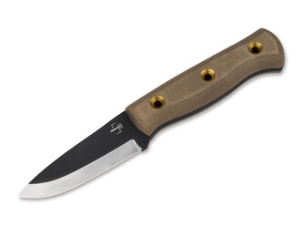 Böker Plus 02BO075 Vigtig bushcraft nôž 9 cm, hnedá, Micarta, puzdro Kydex, adaptér na opasok