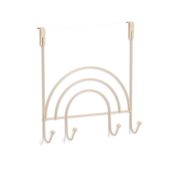 ZELLER Věšák na dveře motiv duha 4 háčky 32x10x33cm