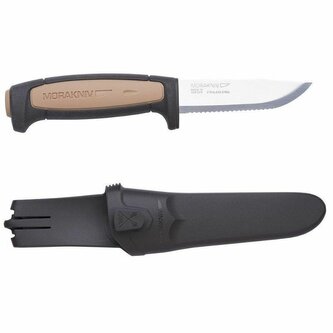 Morakniv 12441 Rope pracovný nôž 9,1 cm, čierno-hnedá, plast/guma, plastové puzdro