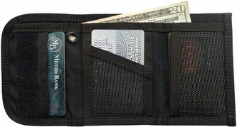 SEE EDC-BILLFOLD-B Tri-Fold peňaženka, 5 vreciek, čierna, Codrura