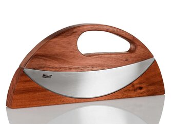 AdHoc KH51 Kolíska na bylinky WAVE2 dvojbritá, akácia/nerezová oceľ