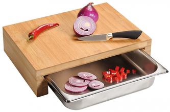 KESPER Prkénko s gastro nádobou, bambus 37,5 x 27,5 x 9,5 cm