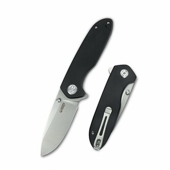 Kubey KU342A Belus Black vreckový nôž 7,5 cm, čierna, G10, spona