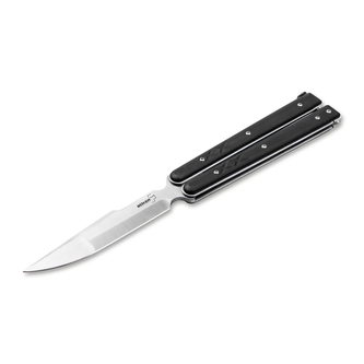 Böker Plus 06EX014 Balisong Tactical Big taktický zatvárací motýlikový nôž 10,7 cm, čierna, G10