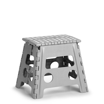 ZELLER Skládací stolička střední světle šedá 37x30x32cm, nosnost 150kg