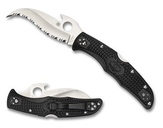 Spyderco C12SBK2W Matriarch 2 taktický nôž 9,1 cm, čierna, FRN