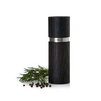 AdHoc MP48 Mlynček na korenie a soľ TEXTURA NATURAL 15 cm, čierny