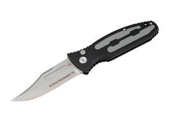Böker Plus 01KALS135 KALASHNIKOV 74 AUTO automatický nôž 8,5 cm, čierna, sivá, hliník, G10