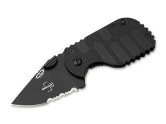 Böker Plus 01BO526 Subcom 2.0 All Black malý vreckový nôž 5,8 cm, celočierna, Zytel, spona