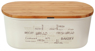 KESPER Plastový chlebník s prkénkem, bílý