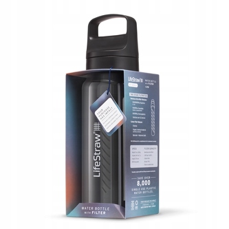 LGV41LGYWW Lifestraw Go 2.0 Water Filter Bottle 1L Nordic Noir