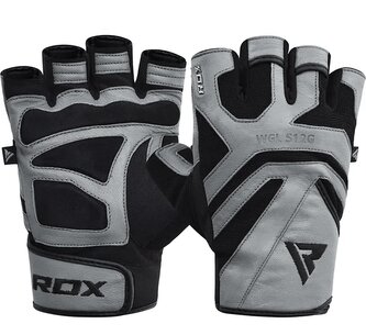 RDX GYM GLOVE LEATHER S12 TAN fitness rukavice veľkosť L