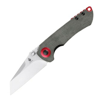 Kizer V3508C1 Critical Mini Green vreckový nôž 7,6 cm, zelená, Micarta