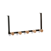 ZELLER Věšák na dveře 5 háčků, černý 37,5x9x18cm