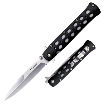 Cold Steel 26SP Ti-Lite 4" Zy-Ex™ Handle Handle taktický nôž 10,2 cm, čierna, Zy-Ex Cold Steel 26SP Ti-Lite 4" Zy-Ex™ Handle Handle taktický nôž 10,2 cm, čierna, Zy-Ex