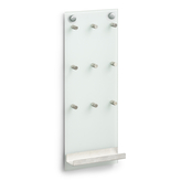 ZELLER Věšák na klíče skleněný 15x6x40cm