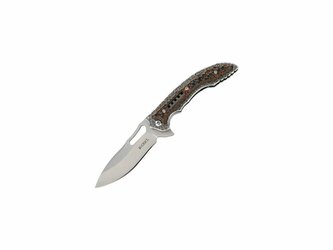 CRKT CR-5460 FOSSIL™ COMPACT BROWN vreckový nôž 8,7 cm, hnedá, nerezová oceľ, G10