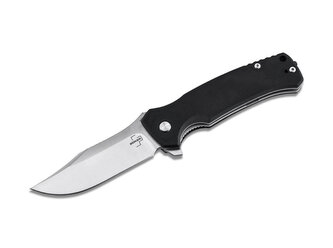 Böker Plus 01BO552 M.E.R.K. 1 taktický vreckový nôž 9,3 cm, čierna, G10, spona, rozbíjač skla