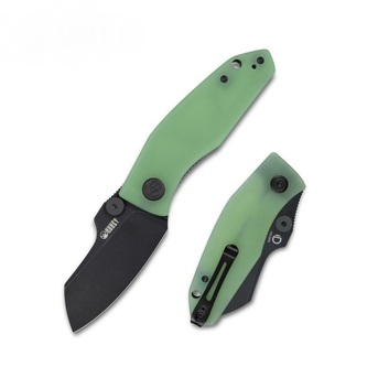 Kubey KU337C Monsterdog Jade vreckový nôž 7,5 cm, čierna, bledozelená, G10, spona