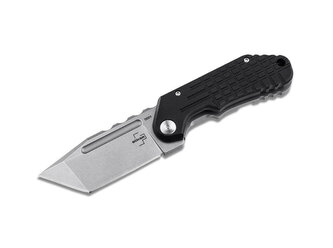 Böker Plus 01BO549 DAVLIN TANTO vreckový nôž 7,1 cm, Stonewash, čierna, G10, spona, nylonové puzdro