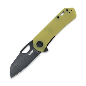 Kubey KU332H Duroc Translucent Yellow vreckový nôž 7,4 cm, čierna, transparentná žltá, G10