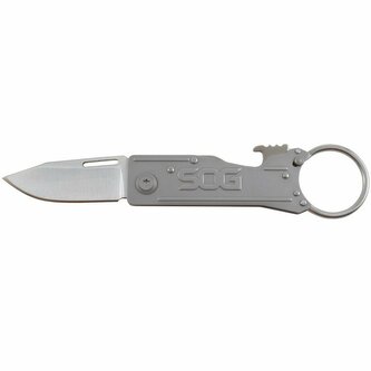 SOG-KT1001-CP KEYTRON - SATIN vreckový nôž 4,7 cm, celooceľový, kľúčenka, otvára na fľaše