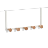 ZELLER Věšák na dveře 5 háčků, bílý 37,5x9x18cm