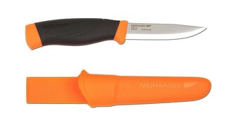 Morakniv 12495 Companion HeavyDuty  vonkajší nôž 10,4 cm, oranžová, čierna, plast/guma, puzdro plast