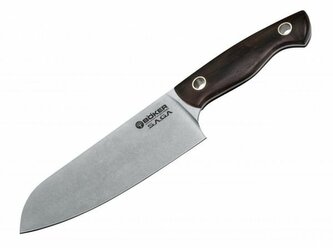 Böker Manufaktur Solingen 130366 Saga úžitkový nôž Santoku 16,1 cm, drevo Grenadill