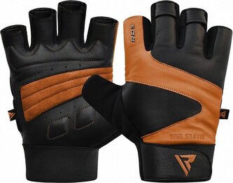 RDX Rukavice hnedé GYM GLOVE LEATHER S14 TAN, koža, veľkosť XXL