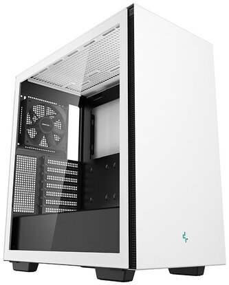 DEEPCOOL skříň CH510 WH / E-ATX / 120 mm fan / 2xUSB 3.0 / tvrzené sklo / bílá