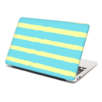 Samolepka na notebook Modrožluté pruhy: 29x20 cm