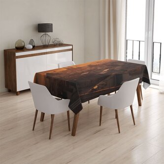 Ubrus Barcelona Night Skyline: 130x170 cm